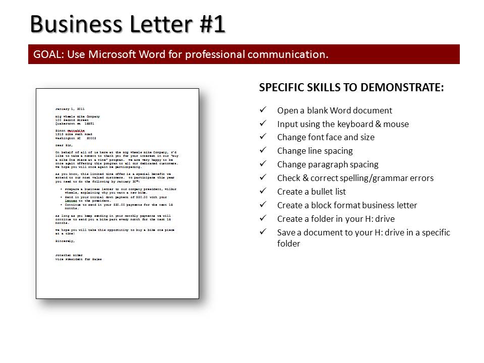 MLA Business Letter Format